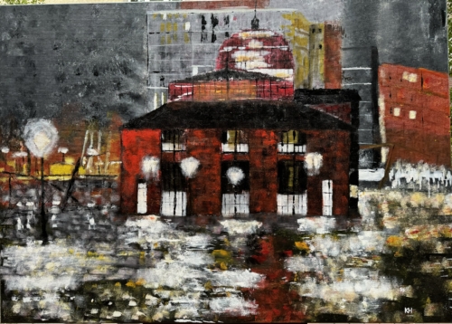 Fischmarkt im Regen