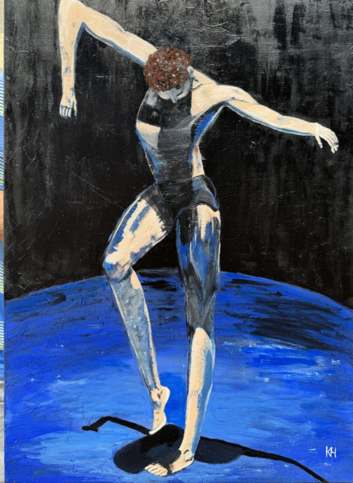 Tänzer auf Blau