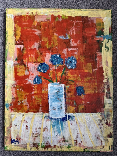 Blumen gespachtelt